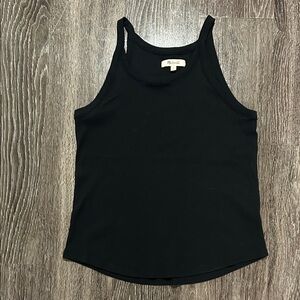 Madewell Black Ribbed Tank